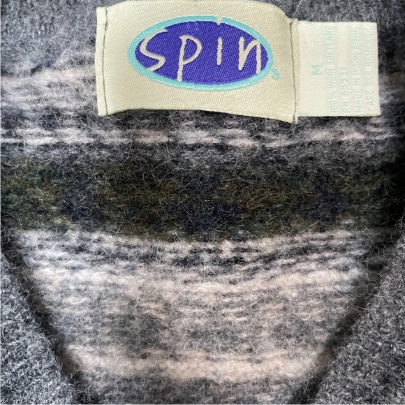 Vintage Spin Women’s Wool Vest Geometric Preppy 80s 90s Classic Size Medium - Picture 5 of 6